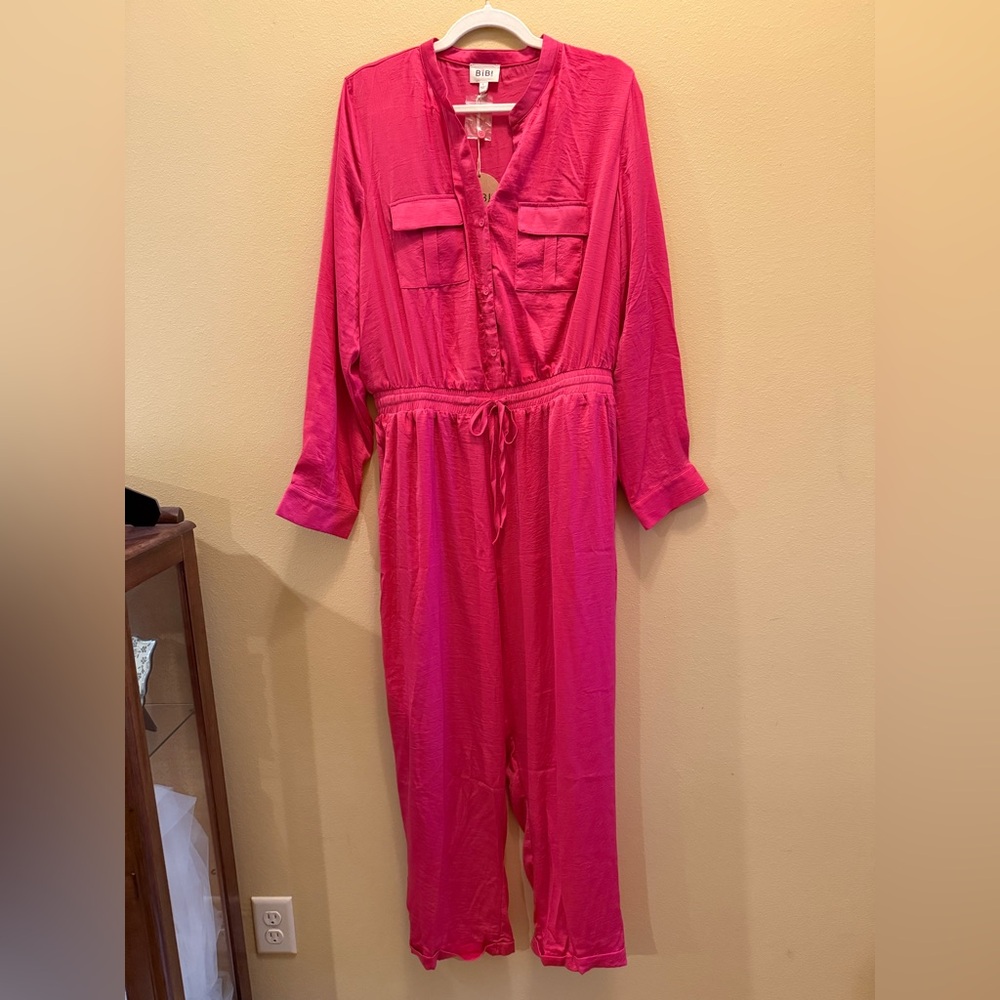 NWT Bibi pink jumpsuit